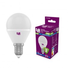 Лампа світлодіодна куля ELM 5W E14 4000K 18-0046