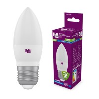 Лампа светодиодная свеча ELM 7W E27 4000K 18-0049