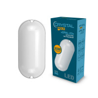 Світильник настінно-стельовий світлодіодний CRYSTAL GOLD 20W IP 54 OPAL  DNL-029