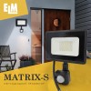 Прожектор светодиодный  с датчиком движения (ИКД) ELM Matrix S 20Вт 6500К  26-0035