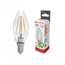 Лампа світлодіодна свічка ретро Electrum Filament LC-4F 4W E14 3000K (A-LC-0413)
