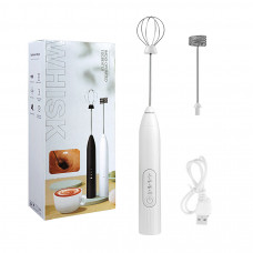 Спінювач / капучинатор для молока з акумулятором Білий (0013-DAH)