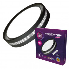 Світильник накладний ELM TOLEDO 70 Вт з регулюванням світла 3000-6500К IP20 Чорний (26-0137)