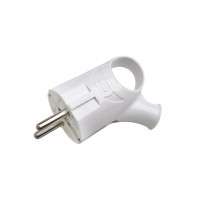 Вилка ELM PAR-E W з кільцем та заземленням 16А Біла (41-0013)