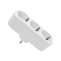 Разветвитель ELM SO-30E на 3 розетки с заземлением 16A Белый (41-0021)