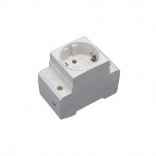 Розетка ELM SO-10E-DIN с заземлением на DIN-рейку 16A Белая (41-0023)