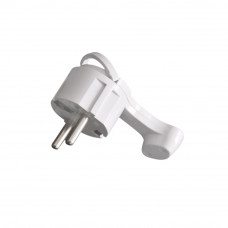 Кутова вилка ELM PAR-1E W з заземленням 16А Біла (41-0031)