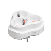 Тройной разветвитель ELM SO-31E с заземлением 16А Белый (41-0032)