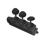 Розетчный модуль ELM SMR-30EC на 3 розетки с защитой IP44 и защитными крышками (41-0040)