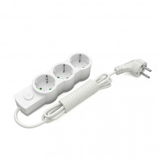 Подовжувач ELECTRUM 3 розетки 5 м з вимикачем та заземленням (C-ES-1544)